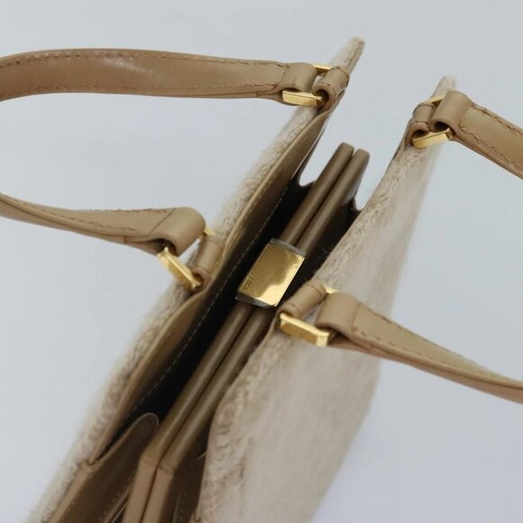 FENDI Zucca Canvas Hand Bag Beige Gold Auth 93833AV - Picture 7 of 16